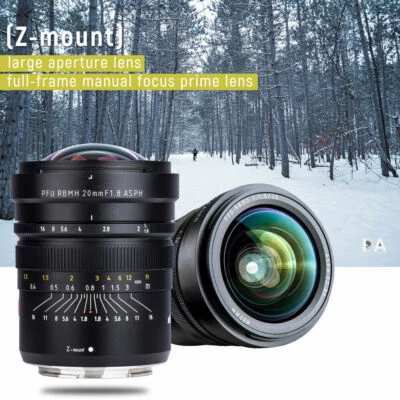 VILTROX 20mm F1.8 ASPH Manual Focus Full Frame Lens For Nikon Z-Mount Z6 Z7 Zfc  - Image 1 of 4