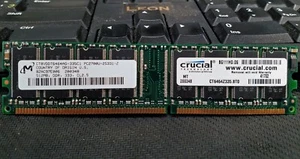 CRUCIAL CT8VDDT6464AG-335C1 Memory 512MB PC2700u DDR 333MHz 180-Pin DIMM - Picture 1 of 1