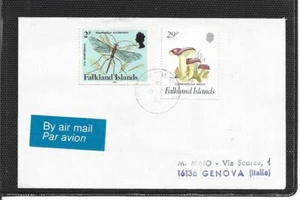Falkland Insectos Micologia Setas Sobre Circulado año 1988 (FV-142) - Imagen 1 de 1
