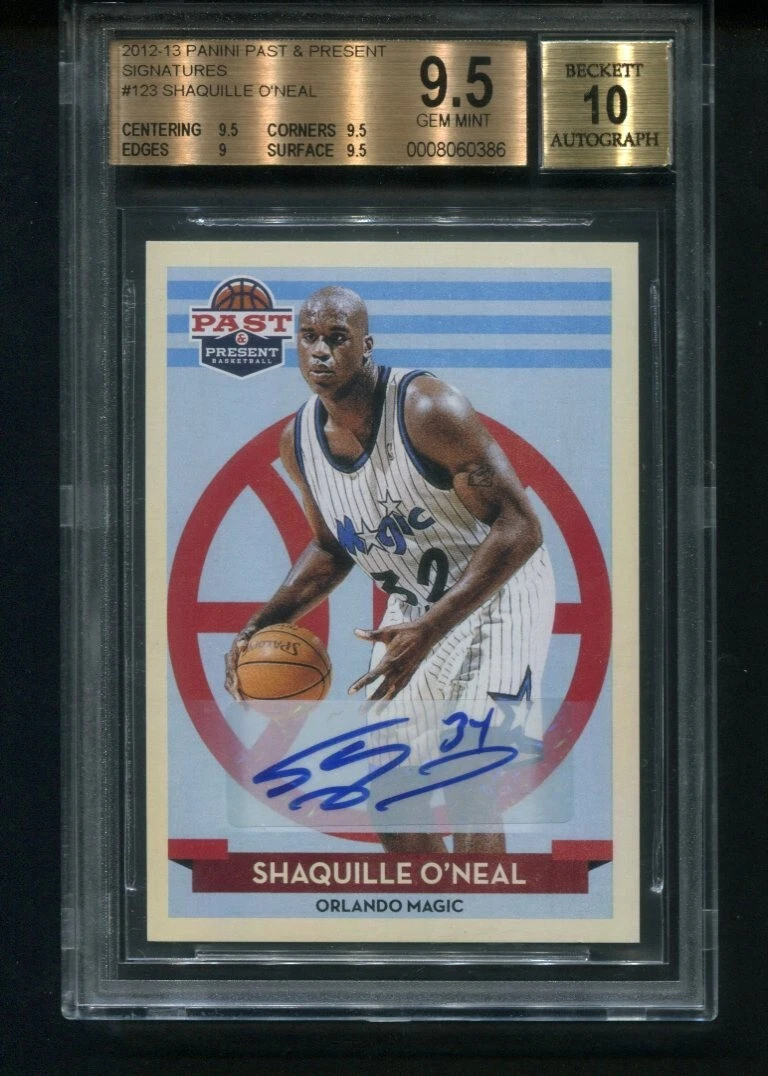 Panini Shaquille O'Neal Autographed Basketball Trading Cards
