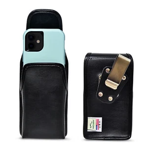 iPhone 12 13 Mini Fits Shockproof OB COMMUTER Vertical Black Belt Clip Case - Picture 1 of 11