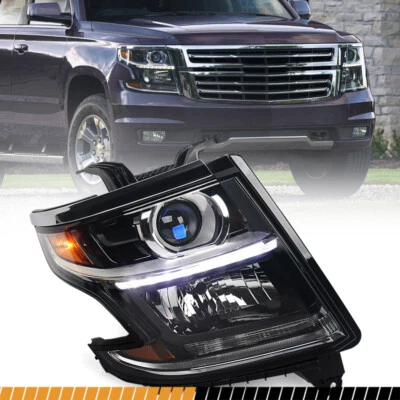 For 2015-2020 Chevy Tahoe Suburban Halogen Headlight Headlamp LED DRL Passenger Foto 1 de 4