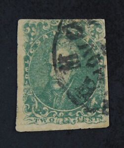 CKStamps: US Stamps Collection Confederate States Scott#3 Used Small Thin