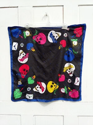 BUFANDA BANDANA PARA HOMBRE MARCA ZARA TATUAJE SEDA ARTE FLASH SATINADO MULTICOLOR Foto 1 de 4