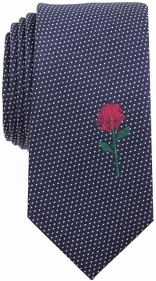 Bar III Mens King Rose Necktie Navy- OS - Image 1 of 1