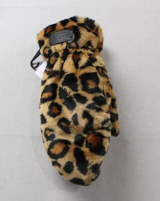 UGG Women's All Over Faux Fur Mitten JL3 Butterscotch Panther Size S/M NWT - Image 1 of 4