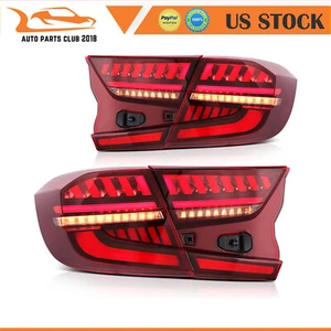 Fits 2018-2022 Honda Accord Taillights Assembly Rear Left and Right Sides Pair - Picture 1 of 9