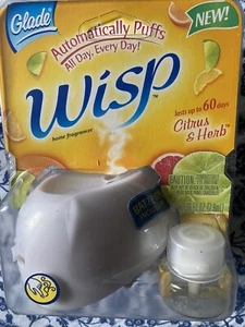 Glade Plug In Home Fragrance WISP Citrus & Herb Scent Scented Oil Puff - Picture 1 of 4