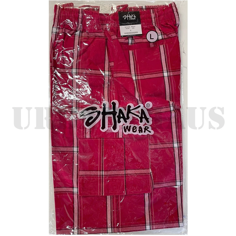 SHAKA WEAR CHECKER PLAID SHORTS 8 COLOR (S to 5XL) - Image 1 of 1
