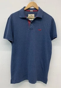Vintage Men's Hollister Stretch Blue Polo Medium - Picture 1 of 7