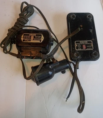 Singer 99K VTG 1954 Motor BZK 4-8, bug eye Light, Foot Control, Terminal Block  - Image 1 of 4