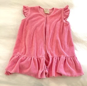 The Beaufort Bonnet Company Short Sleeve Girl Coverup Pink Terry cloth Pullover - Picture 1 of 8
