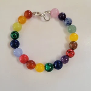Handmade Stone, Glass Bead Bracelet - Picture 1 of 11