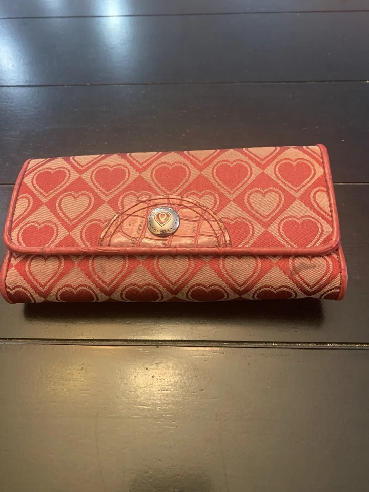 Cartera de lona/cuero Brighton Red Hearts Foto 1 de 4