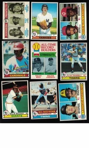 1979 Topps Baseball Star Lot of 9 *   HOF *, CAREW, MCCOVEY, HUNTER, BROCK* - Picture 1 of 1
