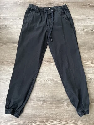 Gap Stretch Twill Jogger Pant Cuffed Ankle Black Mens Small - Image 1 of 4