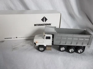 MIB Conrad 6410.51 International White Dump Truck Chrome Body Original Box - Picture 1 of 5