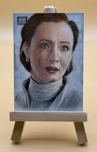 Topps Star Wars Galaxy Chrome Aftermarket Sketch Card By Huy Truong Mon Mothma - Picture 1 of 2