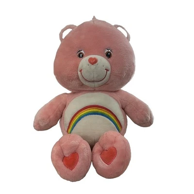 Care Bears Cheer Bear Peluche Arco Iris Jumbo 25 Pulgadas 2002 Rosa Peluche Juguete Orgullo Foto 1 de 4