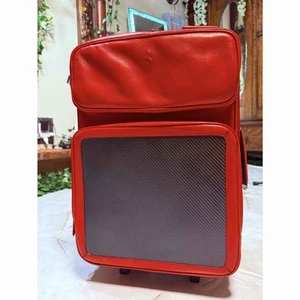 Ferrari Schedoni Leather Carry Bag Trolley Case - Picture 1 of 10
