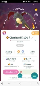 Pokémon Shiny Charizard ( Maxed Out To Level 50 ) ( Two Charged Moves ) GO - Picture 1 of 3