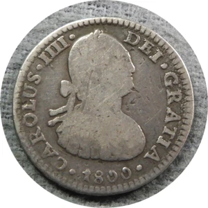elf Mexico Spanish 1 Real 1800 MoFM Charles IIII - Picture 1 of 2