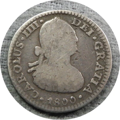 Эльф Мексика испанский 1 реальный 1800 MoFM Charles IIII - Изображение 1 из 2