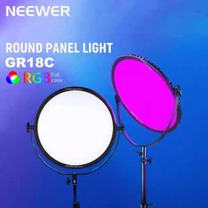 NEEWER GR18C 18 inch RGB LED Round Panel Light Full Color 2500-8500K APP Control - Picture 1 of 10