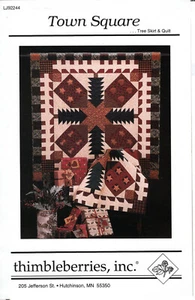 "Town Square" Thimbleberries Quilting Applique Pattern LJ92244 Tree Skirt/Quilt - Picture 1 of 6
