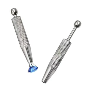 4 Claws Pick-up Tool Jewelry Beads Diamond Gems Prong Holder Tweezer Catcher - Zdjęcie 1 z 4