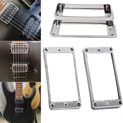 Curved Bottom Humbucker Pickup Ring Flame Sets for LP Les Paul SG Guitar - Image 1 of 4