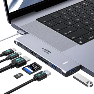 USB C Adapter HDMI Hub for Macbook Pro/Air M1 M2 M3 2024 2023 13" 15" 16" - Picture 1 of 12