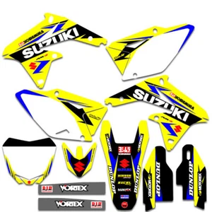 Kit decorativo de calcomanías gráficas Suzuki RMZ 450 se adapta al 2007 MSG EE. UU. con nombre y número - Imagen 1 de 2
