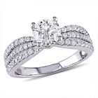 Amour 14K White Gold 1 5/8 Ct Tw Diamond Multi-Row Engagement Ring