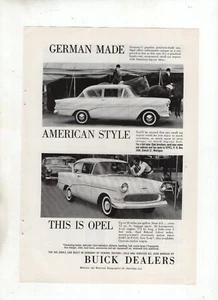 German Made - American Style - This Is Opel - Buick - Vintage Magazine Ad - 1959 - Picture 1 of 2