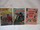 3 Vintage Comics The Shadow, Bugs Bunny, and Valley of the Dinosaurs