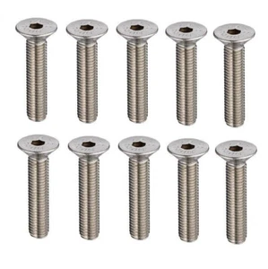 M4 M5 M6 M8 M10 A2 STAINLESS STEEL COUNTERSUNK BOLT CSK ALLEN KEY SOCKET SCREWS - Picture 1 of 7