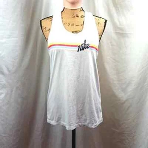 Nike Sport Sin Mangas Azul Claro Camiseta sin Mangas Multicolor Rayas Ejercicio Deporte Top S - Imagen 1 de 8