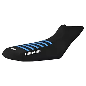 Can Am Outlander 570-1000 XMR X GEN 2 Seat Cover BLK w LIGHT BLUE RIBS Logo #360 - Picture 1 of 9