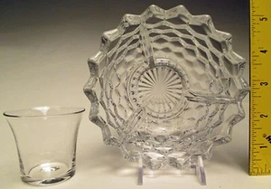VTG American #2056 by Fostoria Glass Clear Cocktail Icer Ice Dish with Insert - Picture 1 of 5