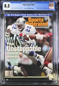 Emmitt Smith COWBOYS SB28 Sports Illustrated January 31, 1994 NEWSSTAND CGC 8.5 - Picture 1 of 2
