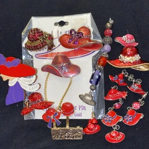 Roter Hut Trödel Schmuck Konvolut - Vintage - Mod Gebrauchsspuren, Teile, Reparatur - Bild 1 von 9