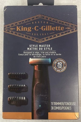 King C. Gillette стиль мастер разработан до края 1 триммер / 3 расчески новый - Изображение 1 из 4