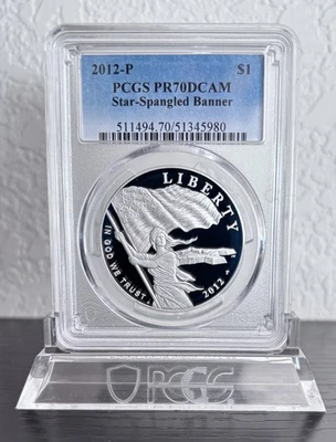 2012-P Silver Dollar Proof - Star Spangled Banner PCGS PR70DCAM PF70 2012 P PR70 - Image 1 of 4