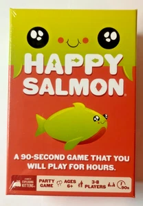Happy Salmon Card Game Fast Paced Exploding Kittens 2023 Sealed Mint New! - Picture 1 of 9