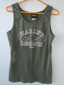 Harley Davidson Motorcycle Jamaica women’s tank top - Green - Size XL - Picture 1 of 6