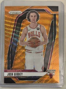 Josh Giddey 2024-25 Panini Prizm RARE Orange Wave /60 Prizm #112 Chicago Bulls - Picture 1 of 2