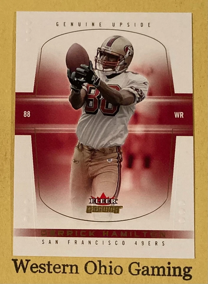 2004 Fleer Genuine Derrick Hamilton #99 Rookie Genuine Upside #145/500 MADE - Image 1 of 2