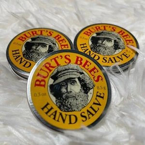Brand NEW Lot of 3 Burt's Bees Hand Salve .30 0z./8.5g.Travel Size Tin - Picture 1 of 3