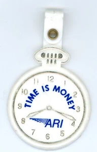 Air Richmond Inc. Keyring Key Holder Plastic Municipal Airport ARI Indiana Time - Picture 1 of 3